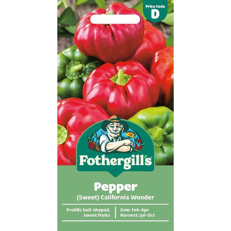Mr Fothergill's Pepper (Sweet) Californian Wonder Seeds - Old Railway Line Garden Centre