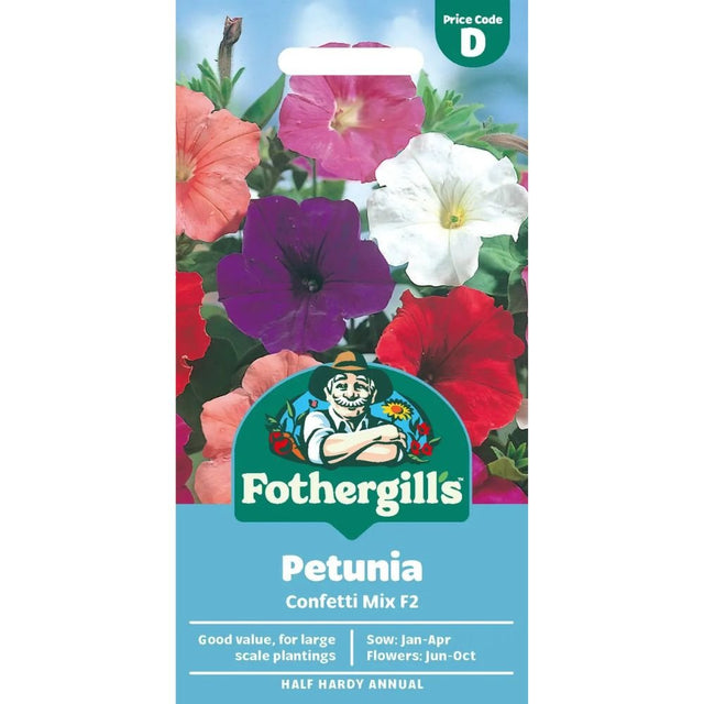 Mr Fothergills Petunia Confetti Mixed F2 Seeds - Old Railway Line Garden Centre