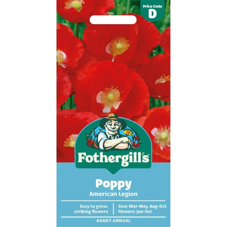 Mr Fothergills Poppy American Legion Seeds - Old Railway Line Garden Centre