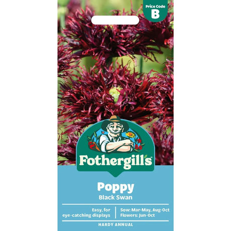 Mr Fothergill's Poppy Black Swan Flower Seeds
