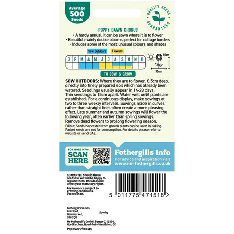 Mr Fothergills Poppy Dawn Chorus Seeds - Old Railway Line Garden Centre
