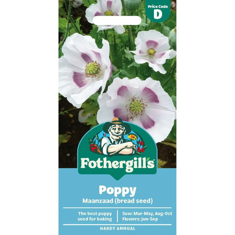Mr Fothergills Poppy Maanzaad (Bread Seed) Seeds - Old Railway Line Garden Centre