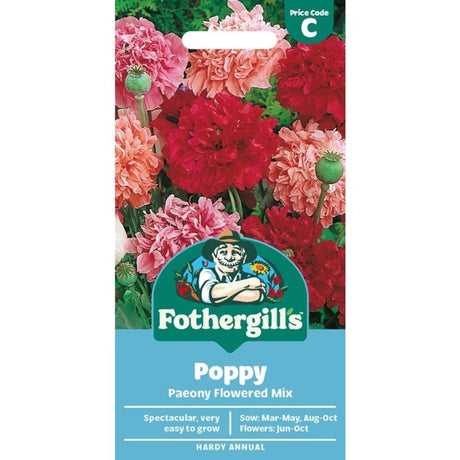 Mr Fothergill's Poppy Paeony Flowered Mix Seeds - Old Railway Line Garden Centre