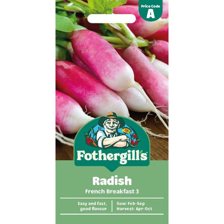 Mr Fothergill's Radish French Breakfast 3 Seeds - Old Railway Line Garden Centre
