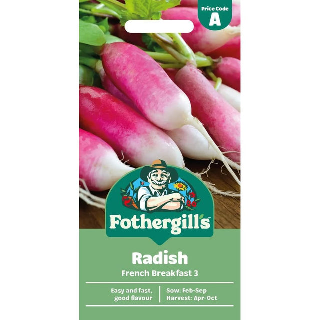 Mr Fothergill's Radish French Breakfast 3 Seeds - Old Railway Line Garden Centre