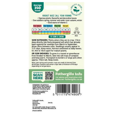 Mr Fothergill's Rocket Buzz Seeds - Old Railway Line Garden Centre