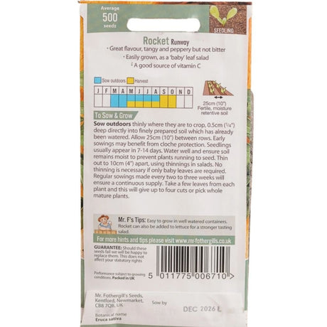 Mr Fothergill's Rocket Runway Seeds - Old Railway Line Garden Centre