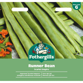 Mr Fothergill's Runner Bean Scarlet Empire Seeds - Old Railway Line Garden Centre