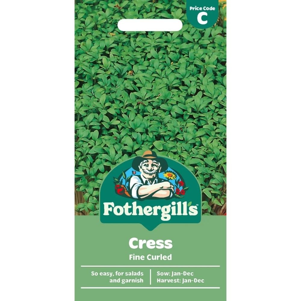 Mr Fothergill's Salad Leaves Cress Fine Curled Seeds - Old Railway Line Garden Centre