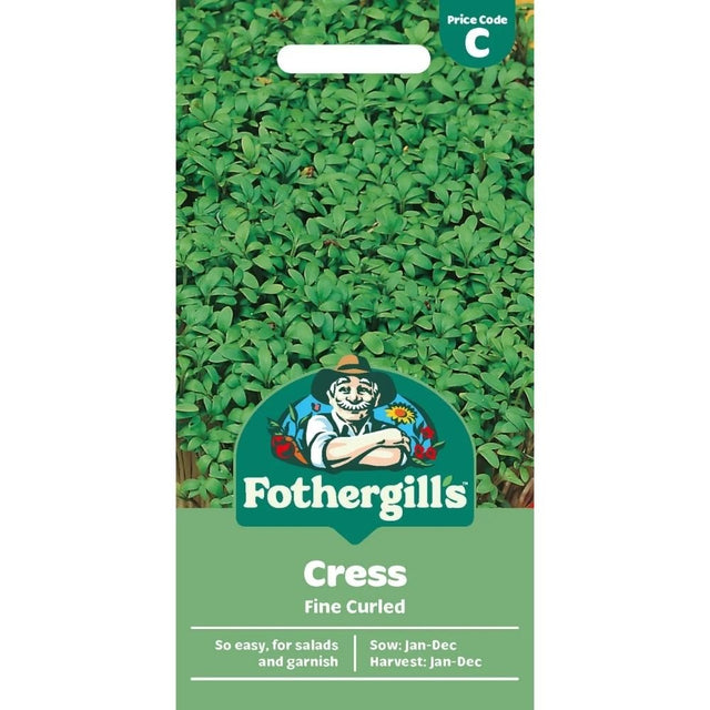 Mr Fothergill's Salad Leaves Cress Fine Curled Seeds - Old Railway Line Garden Centre