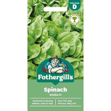 Mr Fothergill's Spinach Emilia F1 Seeds - Old Railway Line Garden Centre