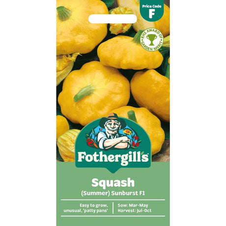 Mr Fothergill's Squash (Summer) Sunburst F1 Seeds - Old Railway Line Garden Centre