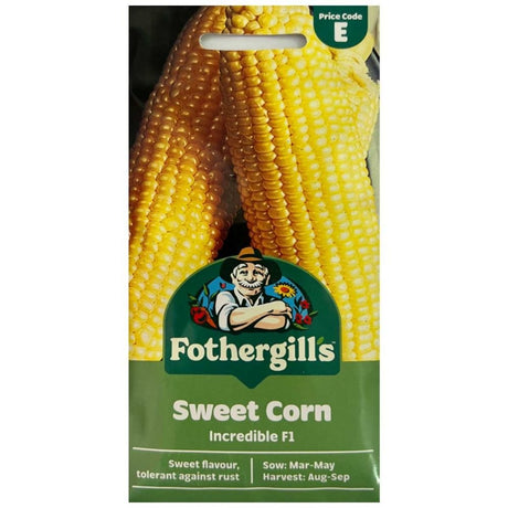 Mr Fothergill's Sweet Corn Incredible F1 Seeds - Old Railway Line Garden Centre