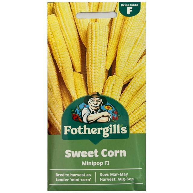 Mr Fothergill's Sweet Corn Minipop F1 Seeds - Old Railway Line Garden Centre