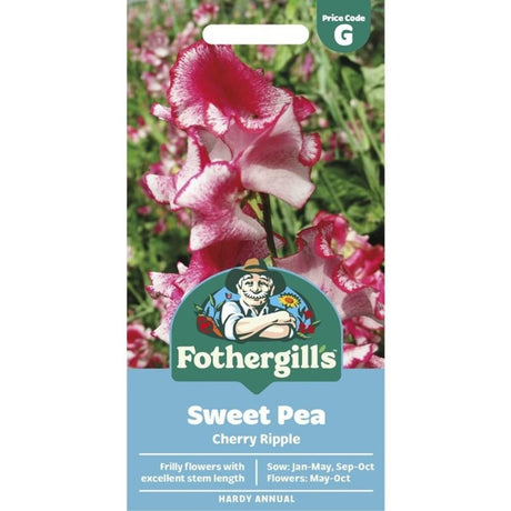 Mr Fothergill's Sweet Pea Cherry Ripple Seeds - Old Railway Line Garden Centre