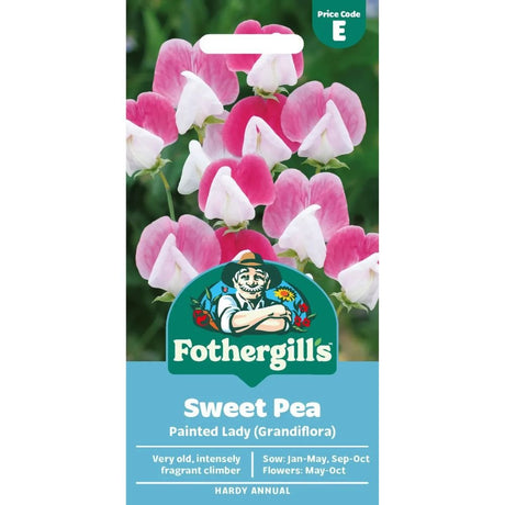 Mr Fothergills Sweet Pea Painted Lady (Grandiflora) Seeds - Old Railway Line Garden Centre