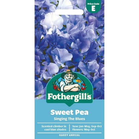 Mr Fothergills Sweet Pea Singing The Blues Seeds - Old Railway Line Garden Centre