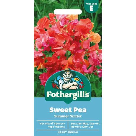 Mr Fothergills Sweet Pea Summer Sizzler Seeds - Old Railway Line Garden Centre
