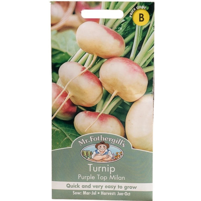 Mr Fothergill's Turnip Purple Top Milan Seeds - Old Railway Line Garden Centre