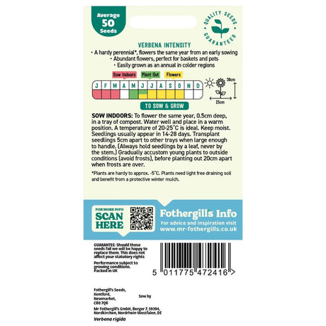 Mr Fothergill's Verbena Intensity Seeds