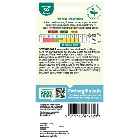 Mr Fothergill's Verbena Scentsation Seeds - Old Railway Line Garden Centre