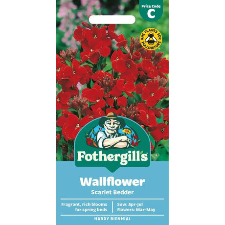 Mr Fothergill's Wallflower Scarlet Bedder Seeds - Old Railway Line Garden Centre