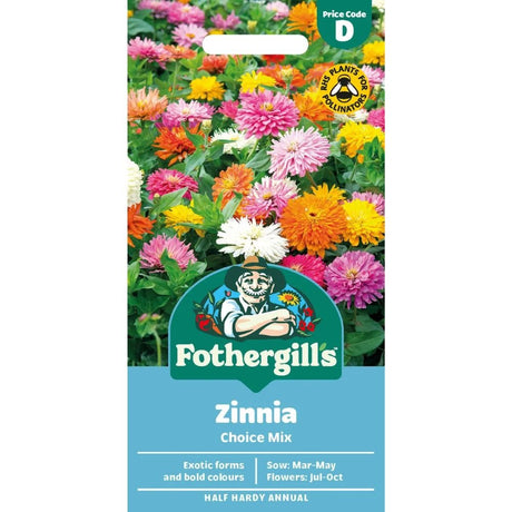 Mr Fothergill's Zinnia Choice Mixed Flower Seeds - Old Railway Line Garden Centre