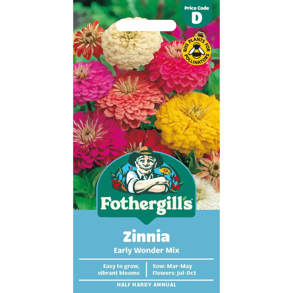 Mr Fothergill's Zinnia Early Wonder Mixed Seeds