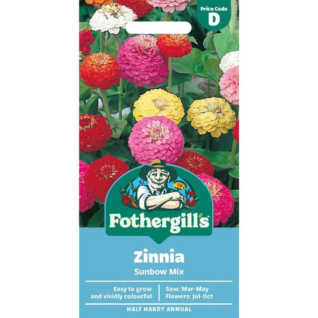 Mr Fothergill's Zinnia Sunbow Mixed Seeds - Old Railway Line Garden Centre