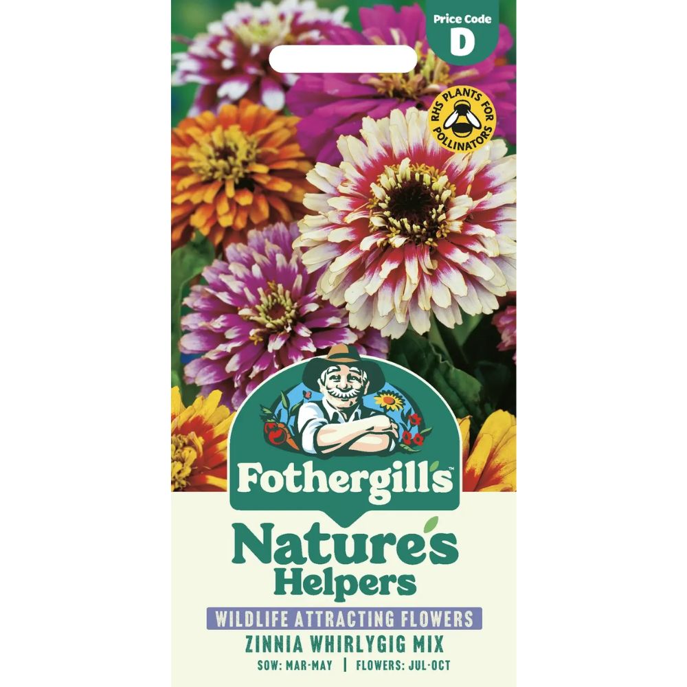 Mr Fothergill's Zinnia Whirlygig Improved Mixed Seeds