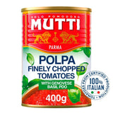Mutti 400g Finely Chopped Tomatoes with Basil - Old Railway Line Garden Centre
