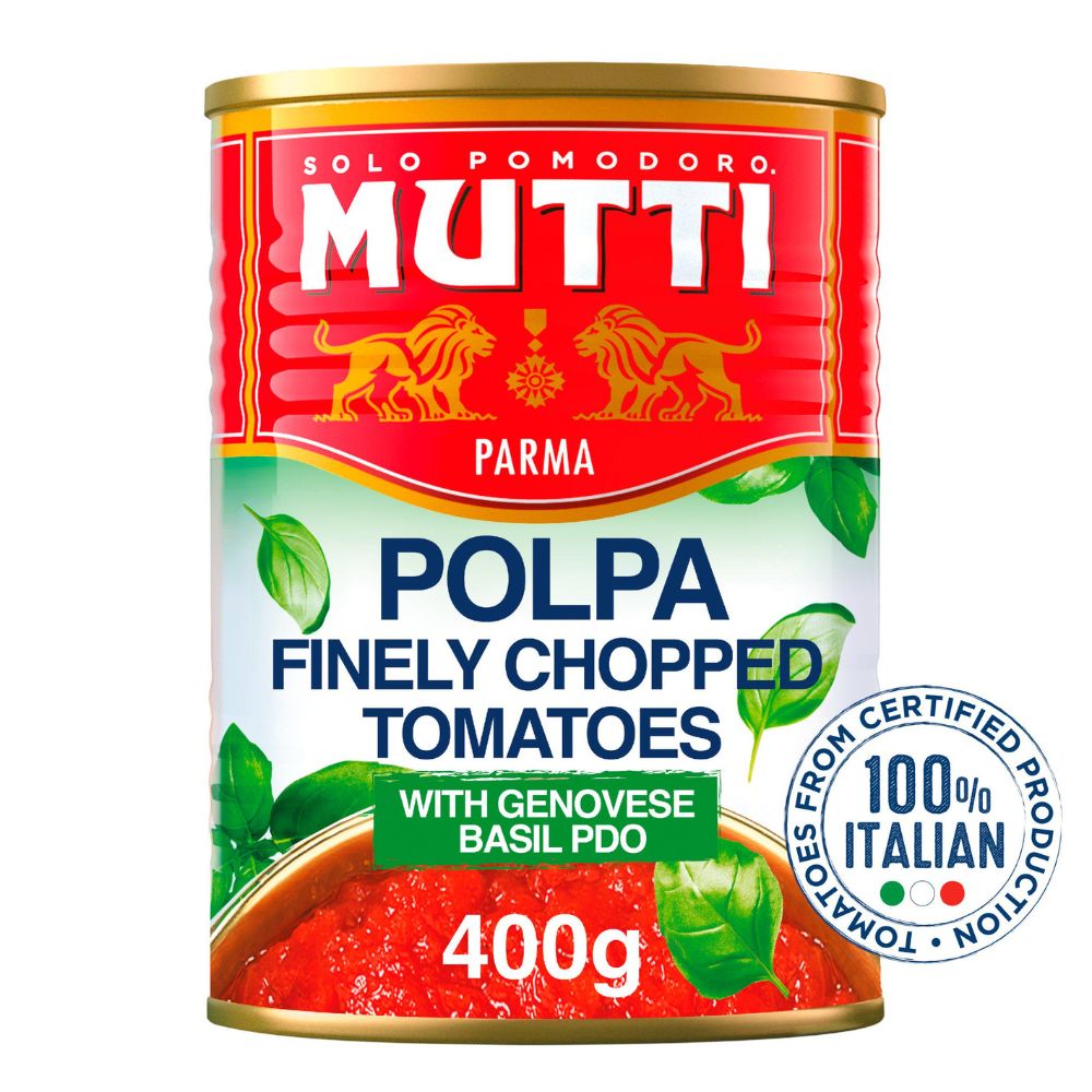 Mutti 400g Finely Chopped Tomatoes with Basil