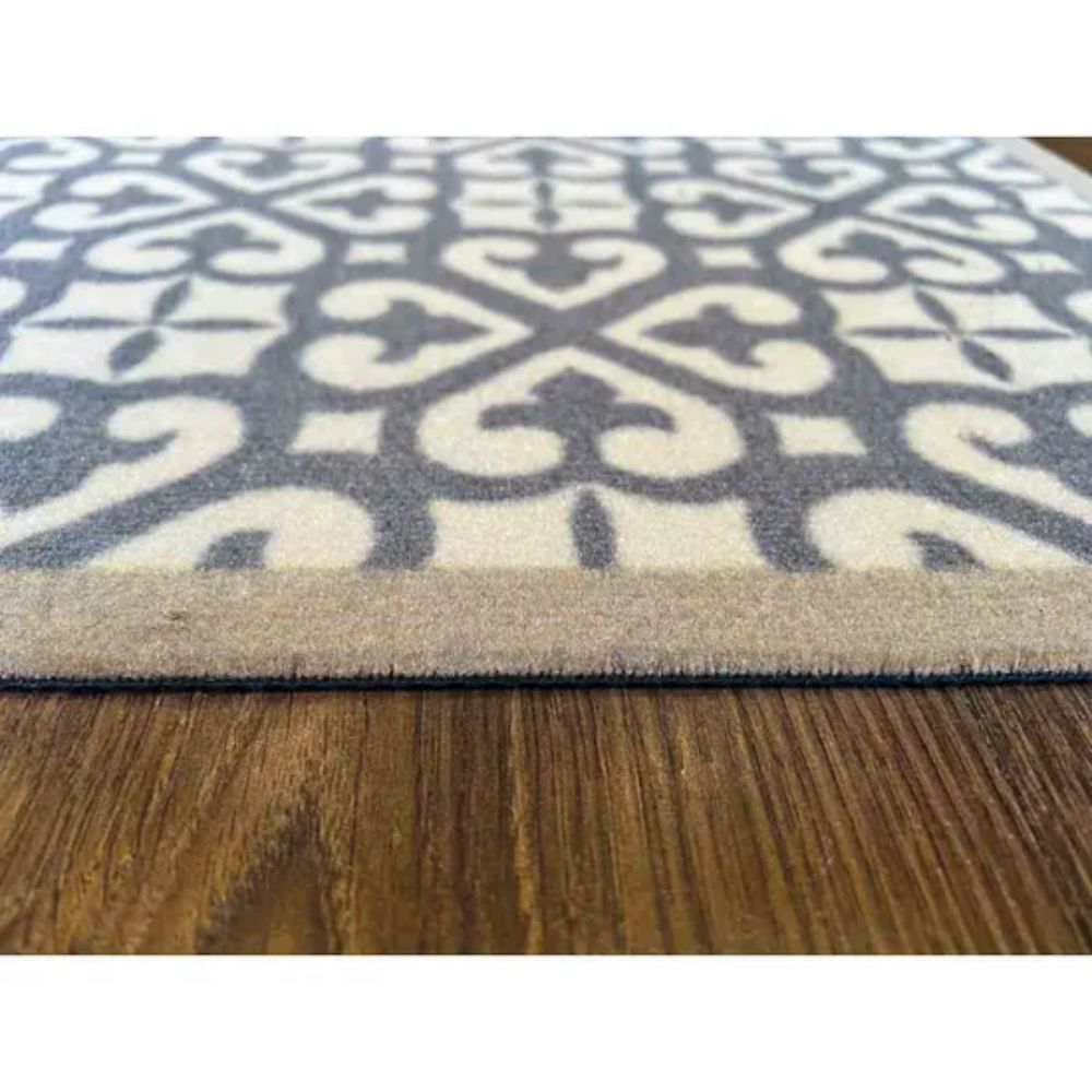 My Mat 150cm Blue Tile Harlequin Door Runner - Old Railway Line Garden Centre