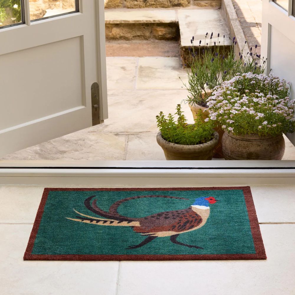 My Mat 75cm Nylon Indoor Pattern Pheasant Green Doormat