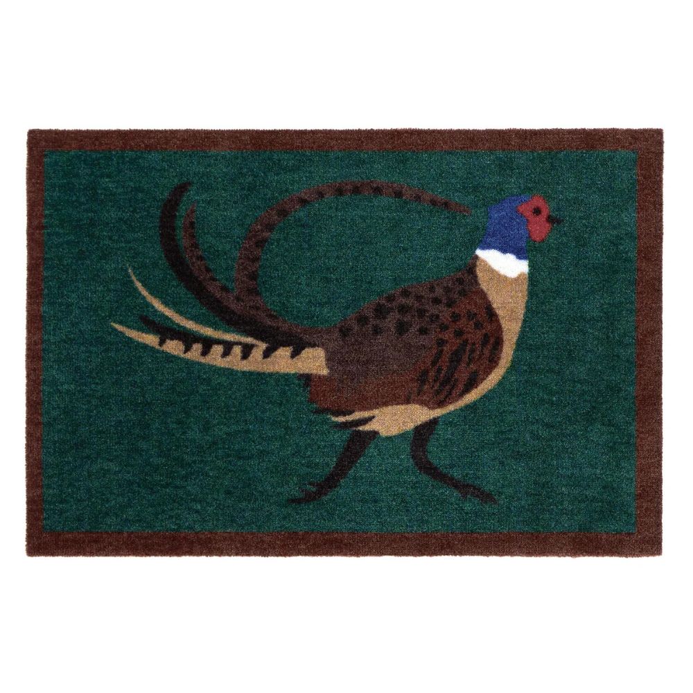 My Mat 75cm Nylon Indoor Pattern Pheasant Green Doormat