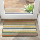 My Mat 75cm Stain Resistant Candy Indoor Mat - Multi Green Stripe