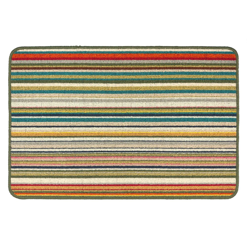My Mat 75cm Stain Resistant Candy Indoor Mat - Multi Green Stripe
