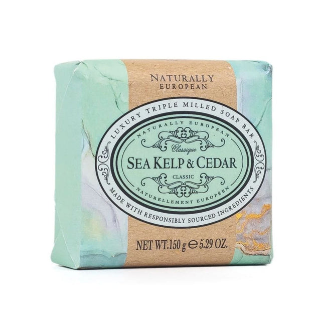 Naturally European 150g Sea Kelp and Cedar Soap Bar - Old Railway Line Garden Centre