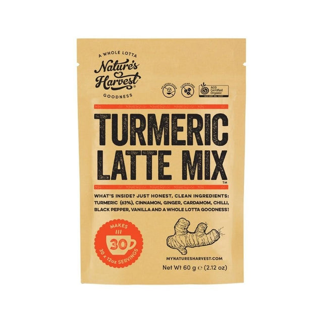 Natures Harvest 60g Turmeric Latte Mix - Old Railway Line Garden Centre