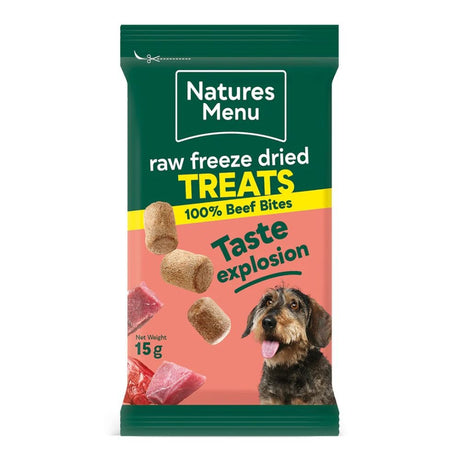 Natures Menu 15g Beef Bites Dog Treats - Old Railway Line Garden Centre