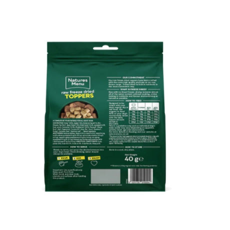 Natures Menu 40g Freeze Dried Turkey Toppers Dog Treats - Old Railway Line Garden Centre
