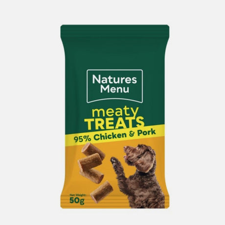 Natures Menu 50g Chicken & Pork Meaty Treats - Old Railway Line Garden Centre