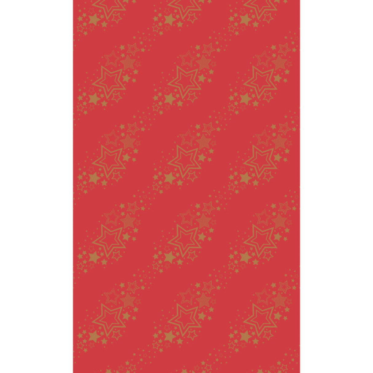 N J Products 220cm Holiday Star Red Tablecover