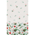 Christmas-themed pattern with candy canes, holly leaves, and berries on a white background.