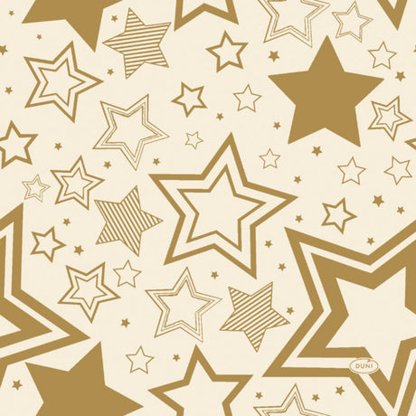 Pattern of gold stars on a beige background