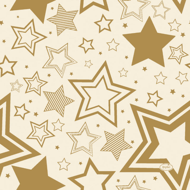 Pattern of gold stars on a beige background