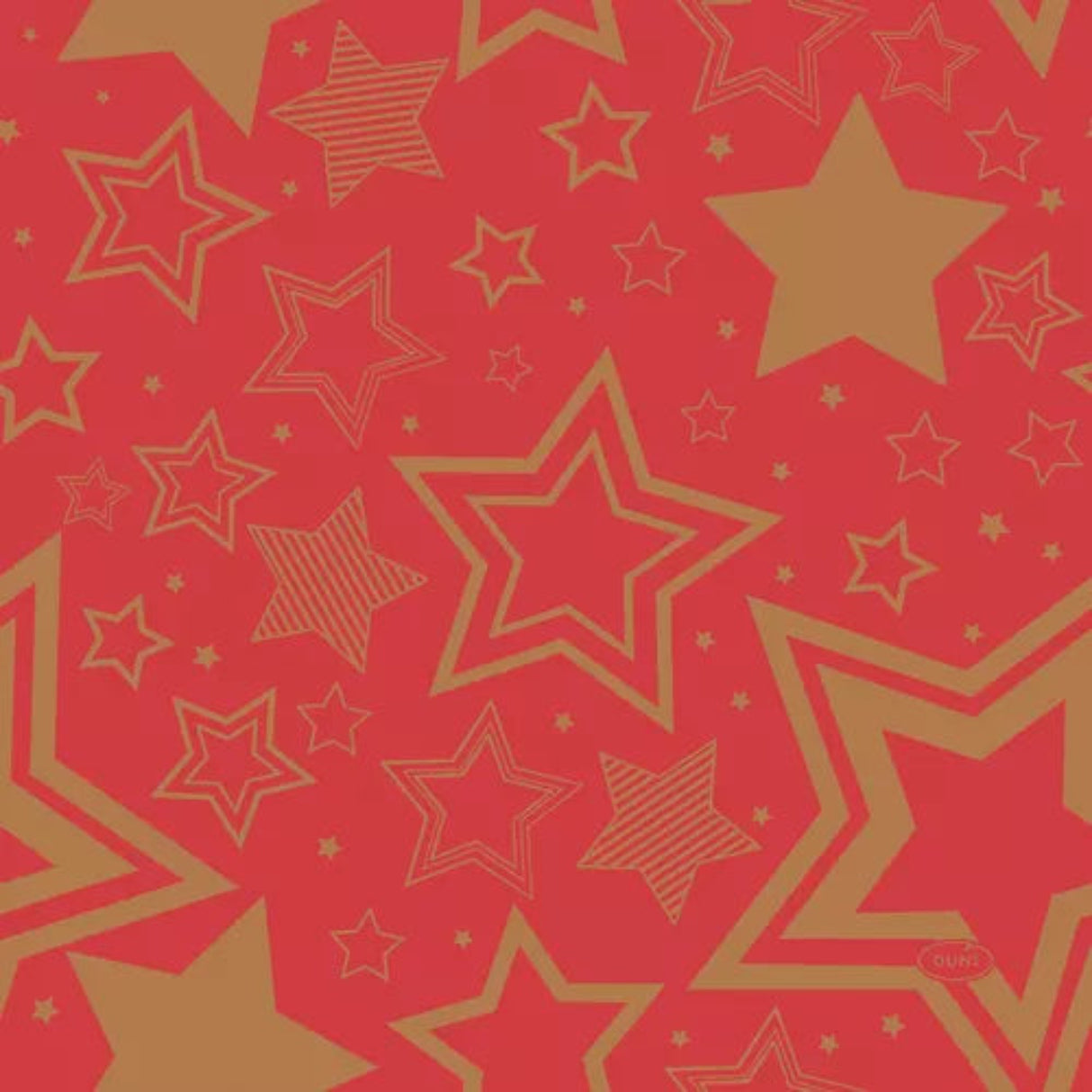 N J Products 33cm Holiday Star Red Napkins