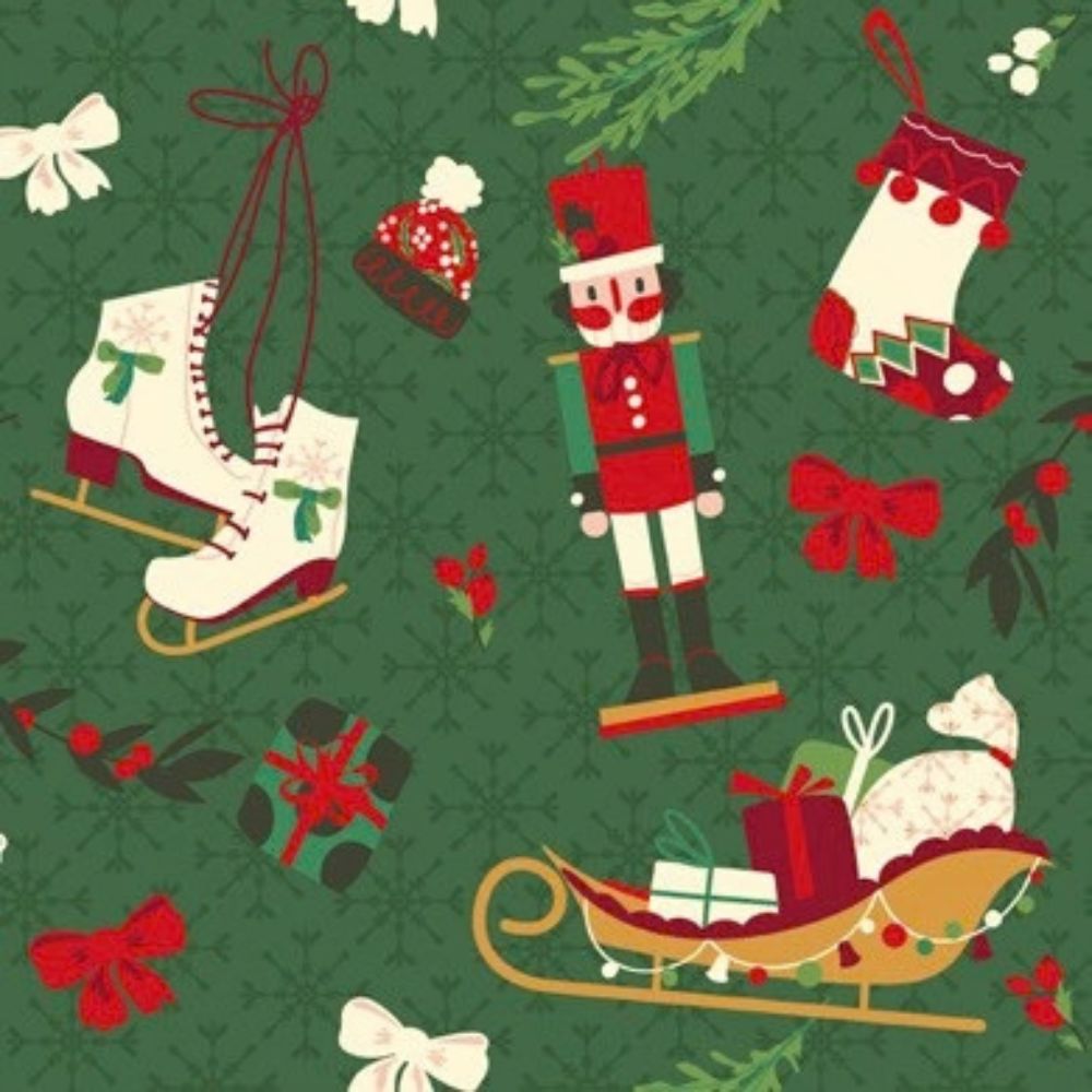 N.J Products 33cm Nutcracker Time Napkins (Pack of 20)