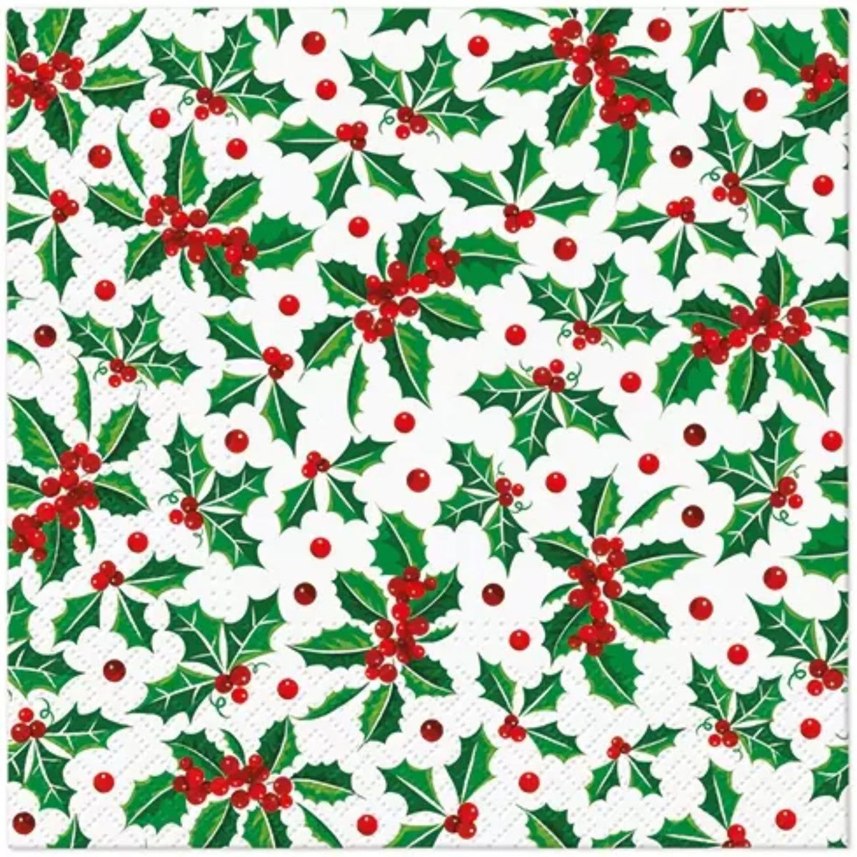 NJ Products 33 x 33cm Holly Pattern Napkins