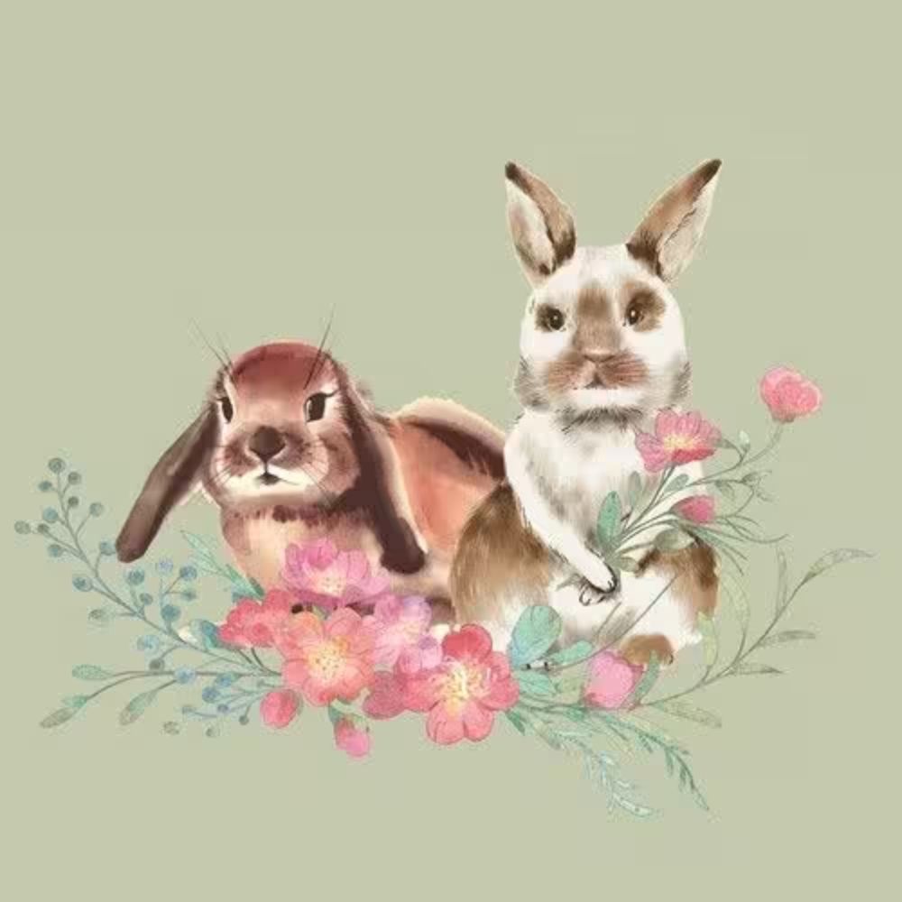 N.J Products Misty Easter Paper Napkins - Pack of 20